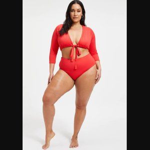 Good American NEW XL Size 4 Red Sexy Boost Top Swim Beach Summer